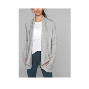 Women's Gray Open Front Cardigan
